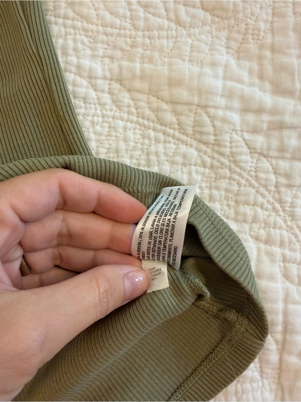 Universal Thread Olive Green Ribbed Scoop Tank - Picture 4 of 4
